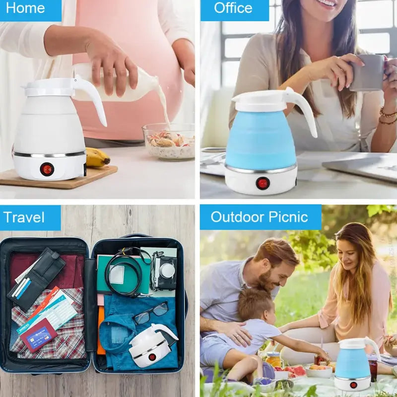 Silicone Foldable Electric kettle For Travel and Houshold, Automatic Function Bachat Dukan