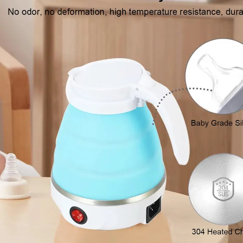 Silicone Foldable Electric kettle For Travel and Houshold, Automatic Function Bachat Dukan
