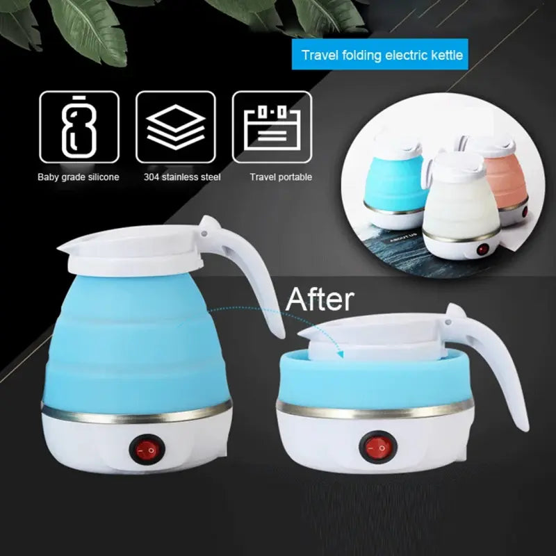 Silicone Foldable Electric kettle For Travel and Houshold, Automatic Function Bachat Dukan