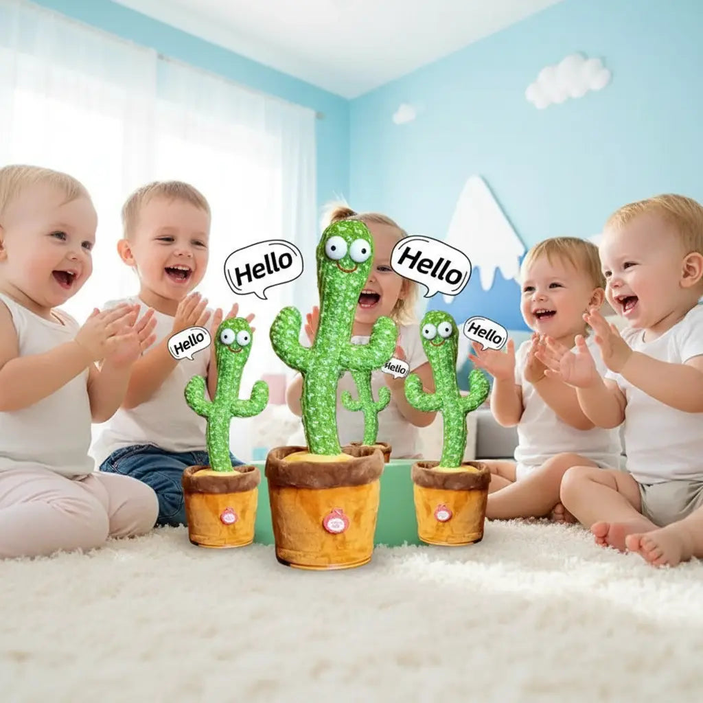 Cactus-Shaped Dance Toy with Adjustable Volume Control