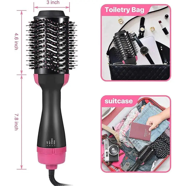 Shenish™ 4-in-1 Blow Hair Dryer - Volumizer Brush, Straightening & Curl Shenish.com