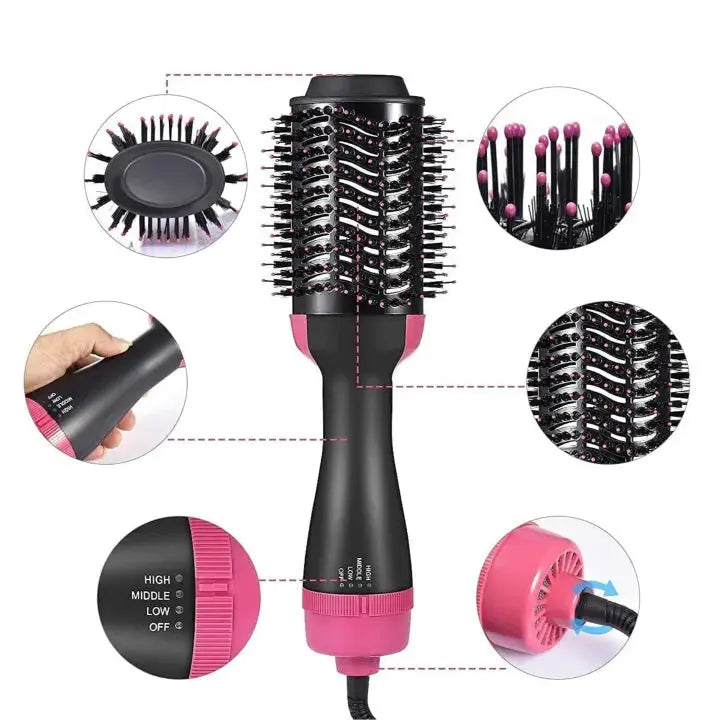 Shenish™ 4-in-1 Blow Hair Dryer - Volumizer Brush, Straightening & Curl Shenish.com