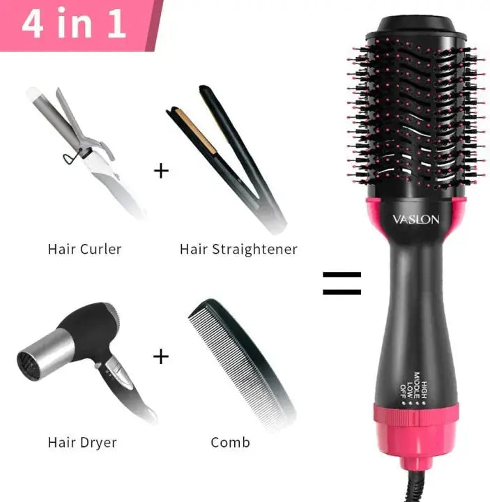 Shenish™ 4-in-1 Blow Hair Dryer - Volumizer Brush, Straightening & Curl Shenish.com