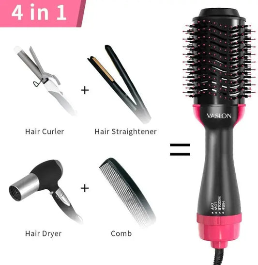 Shenish™ 4-in-1 Blow Hair Dryer - Volumizer Brush, Straightening & Curl Shenish.com